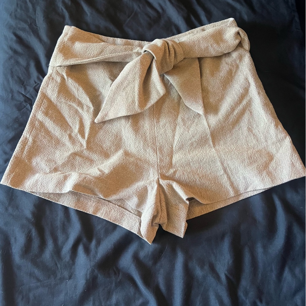 Zara High Waist Tan Women's Shorts